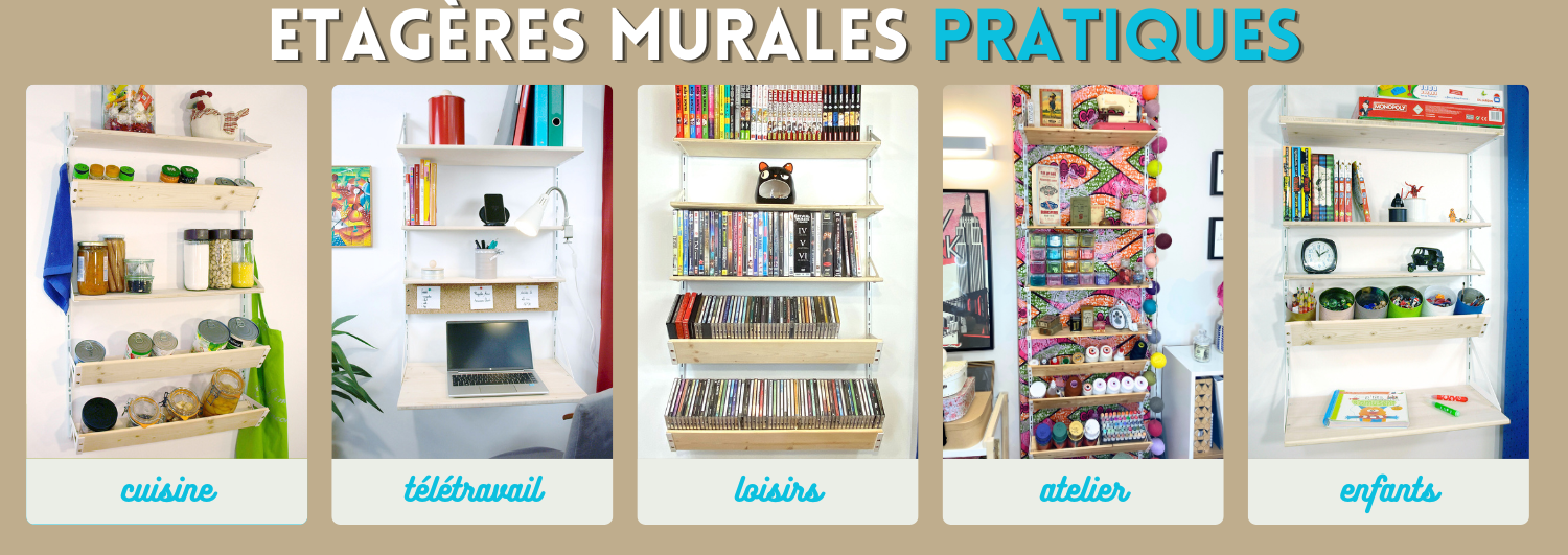 étagères murales pratiques